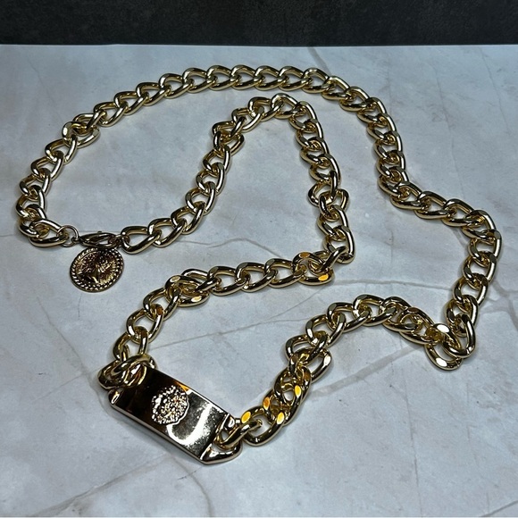 Gold Tone Chain Swag Belt